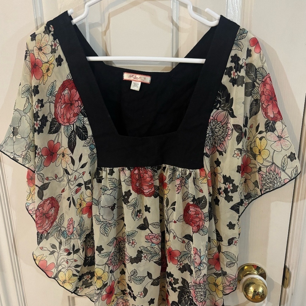Early 2010s urban outfitters slowly bitterly and floral print shirt